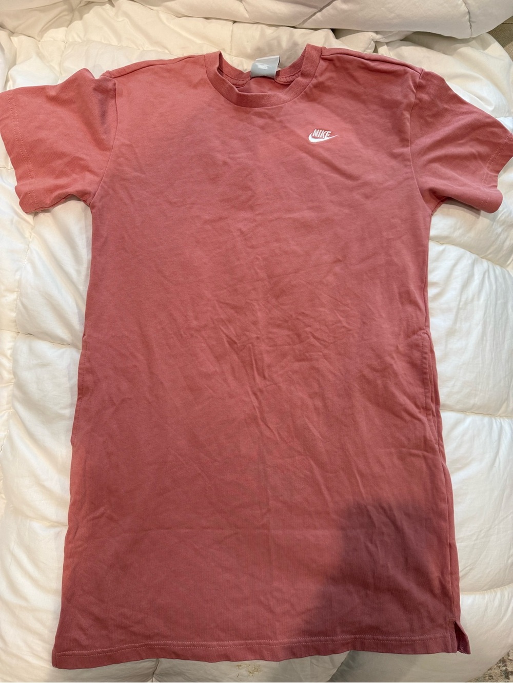 Nike Kids' Rose Pink Short-Sleeve Tshirt dress with pockets. Never worn.